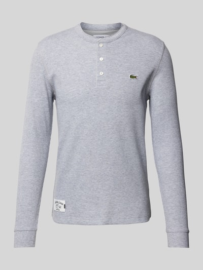 Lacoste Longsleeve mit Label-Detail Hellgrau 1