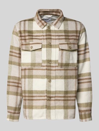 Lindbergh Overhemdjack met knoopsluiting Steengrijs - 2