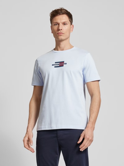 Tommy Hilfiger Regular Fit T-Shirt aus reiner Baumwolle Hellblau 4