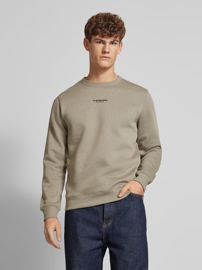 G-Star Raw Sweatshirt met labelprint Zand - 4