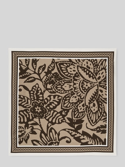 Produktfoto, Tuch aus Viskose-Mix von Marc O'Polo mit Optik:Allover-Muster, Materialverarbeitung: Satin, beige-braune Töne, glatte Textur