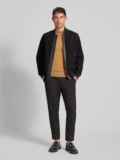 MCNEAL Straight fit stoffen broek met viscose Zwart - 1
