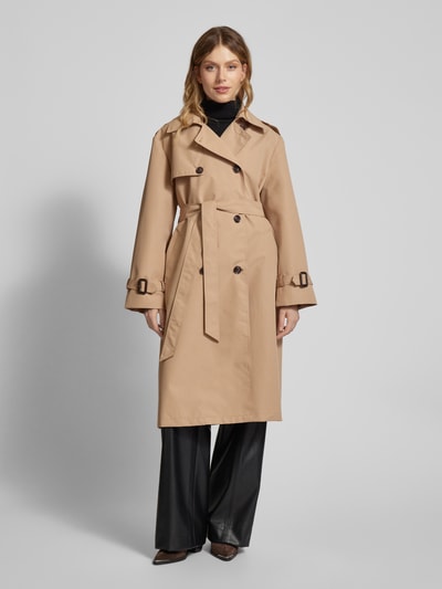 WITHBLACK Trenchcoat met strikceintuur Zand - 4