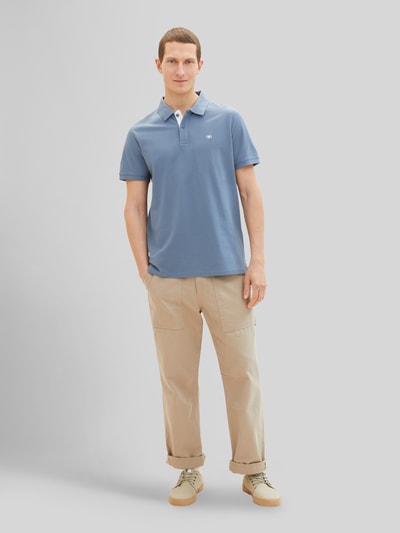 Tom Tailor Regular Fit Poloshirt aus Baumwoll-Viskose-Mix Mittelgrau 1