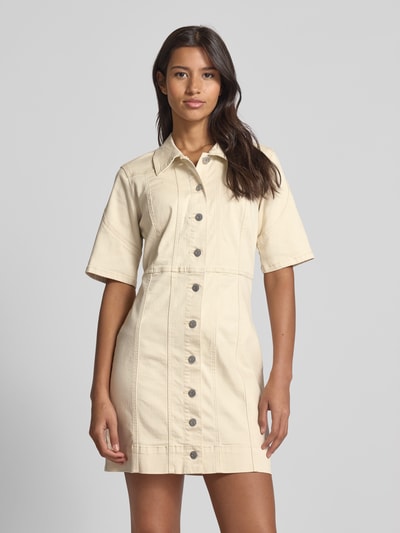 YAS Jeansjurk met knoopsluiting, model 'DIRMA' Offwhite - 4