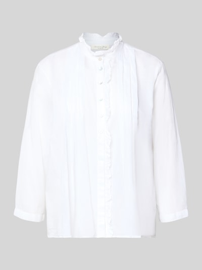 Christian Berg Woman Regular Fit Bluse mit Rüschenbesatz Weiss 1