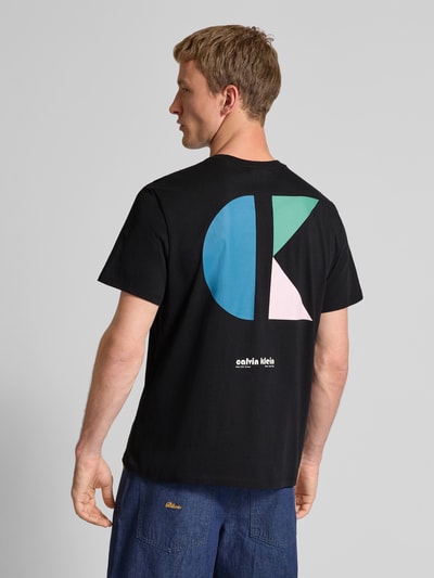 Calvin Klein Jeans T-shirt met labelprint Zwart - 5