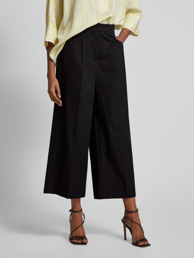 Luisa Cerano Culotte mit Bügelfalten in unifarbenem Design Black 4