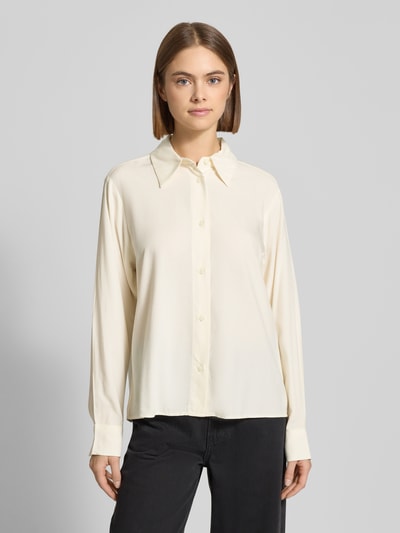Marc O'Polo Denim Regular fit overhemdblouse van pure viscose Offwhite - 4