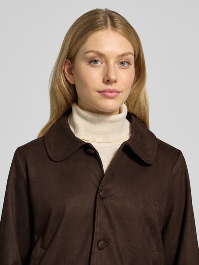 Neo Noir Regular Fit Blazer in Leder-Optik Modell 'Nilo' Dunkelbraun 3