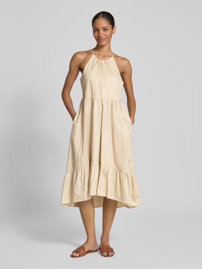 ARMANI EXCHANGE Sukienka midi z wpuszczanymi kieszeniami Piaskowy 4