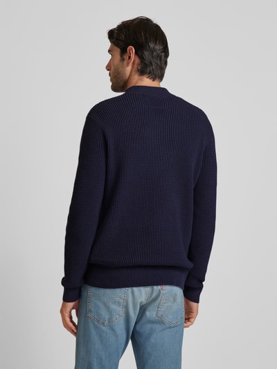 Jack & Jones Premium Gebreide pullover met ribboorden, model 'VIGGO' Donkerblauw - 5