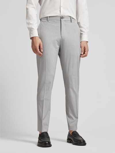 SELECTED HOMME Slim fit pantalon met knoop- en ritssluiting Lichtgrijs - 4