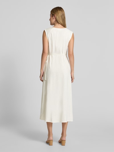GUIDO MARIA KRETSCHMER WOMAN Wickelkleid aus Leinen-Mix mit V-Ausschnitt Modell 'GINA' Weiss 5
