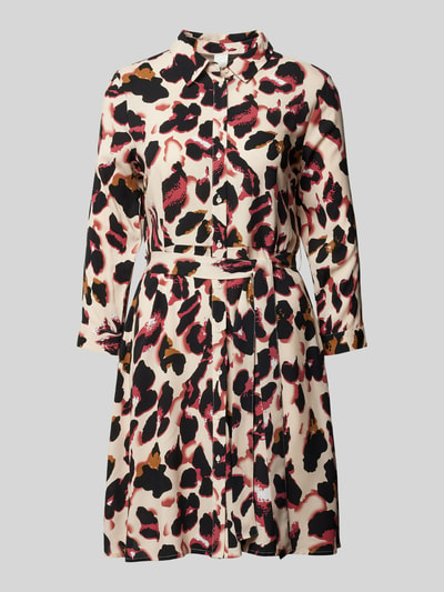 YAS Knielanges Kleid mit Animal-Print Modell 'SAVANNA' Black 2