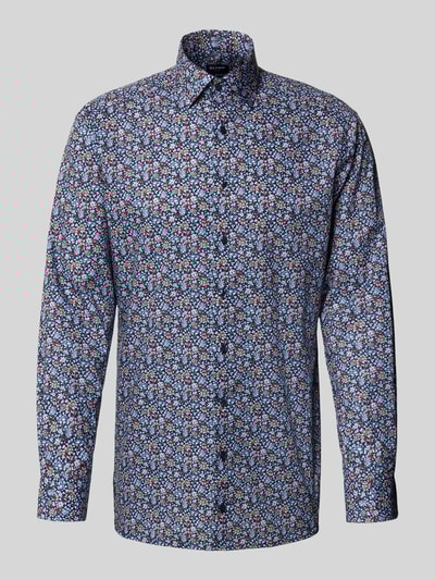 OLYMP Modern fit vrijetijdsoverhemd met kentkraag Marineblauw - 2