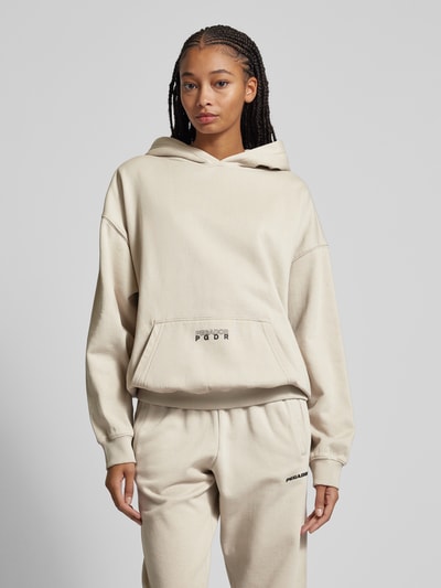 Pegador Oversized hoodie met labelprint, model 'NISA' Beige - 4