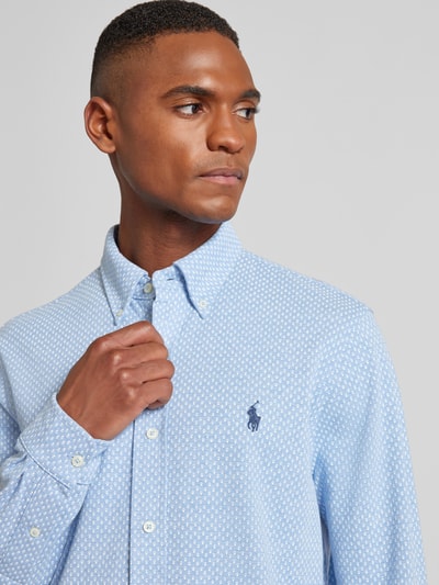 Polo Ralph Lauren Regular Fit Business-Hemd mit Button-Down-Kragen Bleu 3