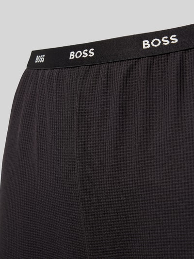 BOSS Pyjamahose mit Strukturmuster und elastischem Bund Black 2