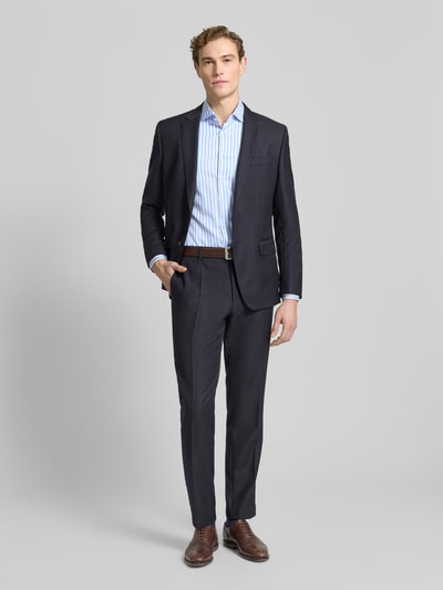 Jake*s Super slim fit zakelijk overhemd van katoen met haaikraag Bleu - 1