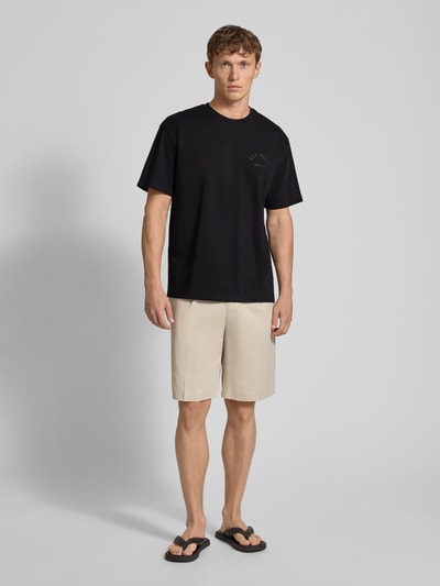 Les Deux T-shirt met ronde hals, model 'Passion' Zwart - 1