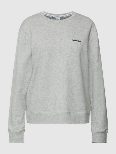 Calvin Klein Underwear Sweatshirt in effen design Lichtgrijs gemêleerd - 2