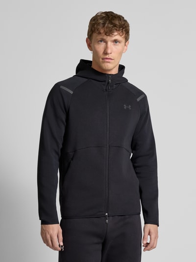 Under Armour Sweatjack met tweewegsritssluiting, model 'Unstoppable' Zwart - 4