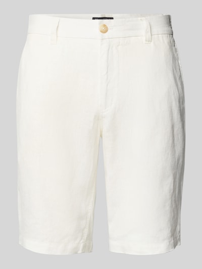 Marc O'Polo Regular Fit Shorts aus reinem Leinen Modell 'RESO JOGGER' Offwhite 2