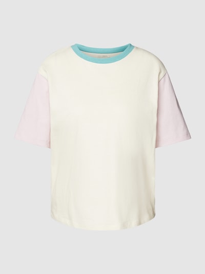 Jake*s Casual T-Shirt im Colour-Blocking-Design Offwhite 2