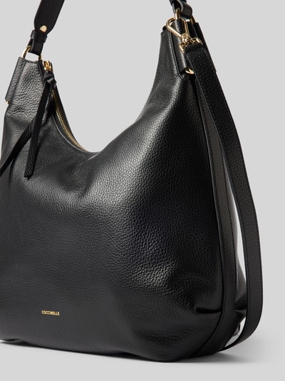 Coccinelle Hobo Bag mit Label-Detail Modell 'REBEKKA' Black 3