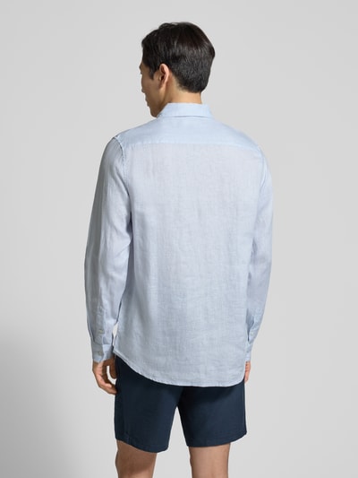 Scotch & Soda Regular Fit Leinenhemd mit Button-Down-Kragen Bleu 5