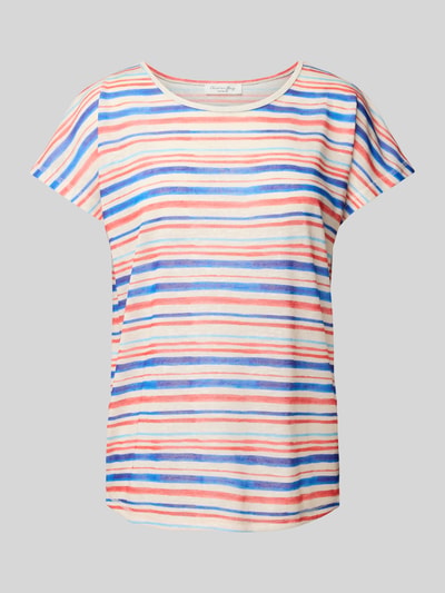 Christian Berg Woman T-shirt z prążkowanym okrągłym dekoltem Niebieski 2