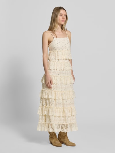 VERO MODA Maxikleid aus reiner Baumwolle Modell 'LORETTA' Offwhite 1