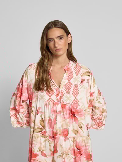 ZABAIONE Minikleid aus Viskose im Stufen-Loook Apricot 3