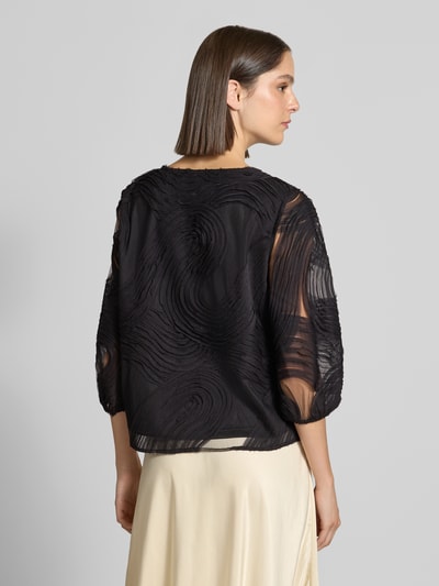 s.Oliver BLACK LABEL Regular Fit Langarmbluse mit Strukturmuster Black 5