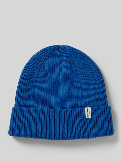 Jack & Jones Beanie mit Label Patch Modell 'BRINK' Blau 1