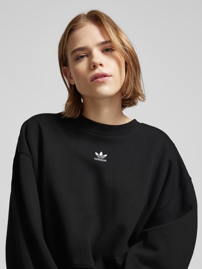 adidas Originals Sweatshirt met labelstitching Zwart - 3