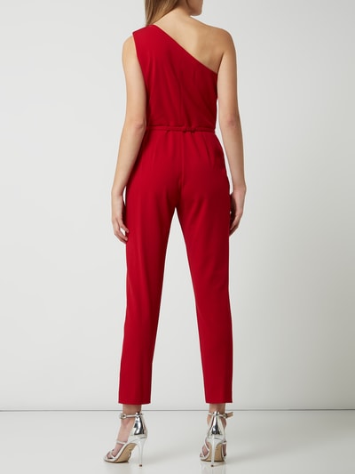 Lauren Dresses One Shoulder Jumpsuit mit Taillengürtel  Rot 4