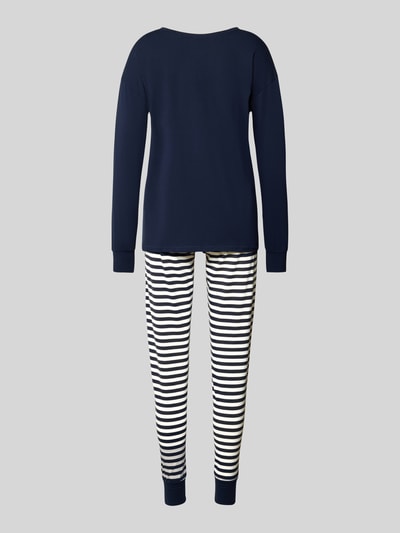 Skiny Regular Fit Pyjama in langärmeligem Design Dunkelblau 3