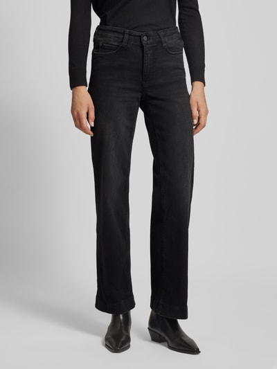 MAC Wide leg jeans in 5-pocketmodel, model 'Dream Wide Authentic' Zwart - 4