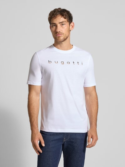 bugatti T-Shirt mit Rundhalsausschnitt Weiss 4