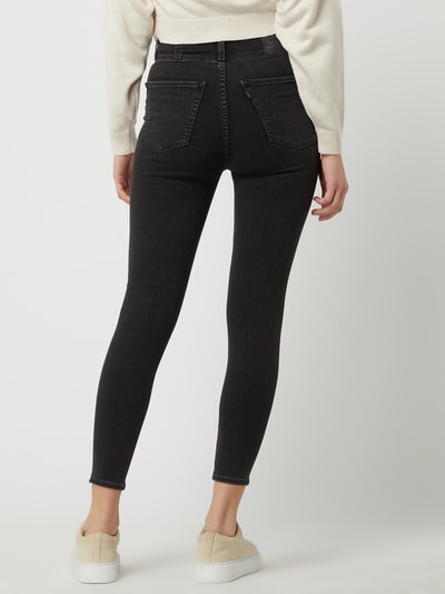 Levi's® Super skinny fit high rise jeans met stretch, model 'Mile' Zwart - 5