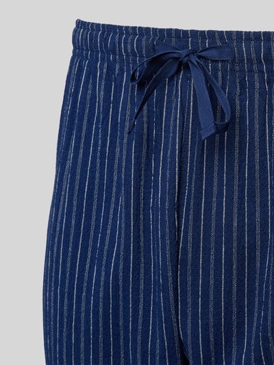 Produktfoto, Relaxed Fit Pyjama-Hose mit Viskose-Anteil von Schiesser, Elastischer-Material-Mix, Strukturmuster, Tunnelzug, Farbe Dunkelblau