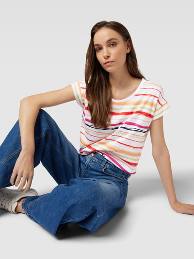 Esprit T-shirt met streepmotief Offwhite - 3