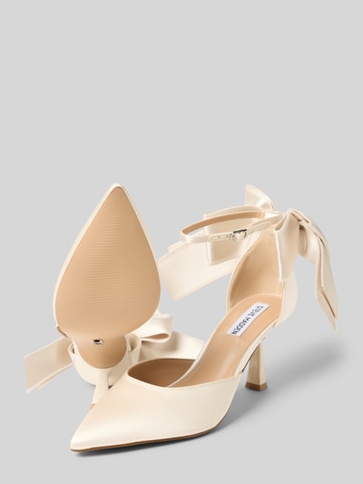 Produktfoto, jasnobeżowe Pumps aus Zierschleife Modell 'Fiorela' von Steve Madden, szpiczasty krój, dornschließe, obcas 7 cm, cholewka 10 cm, gładka tekstura
