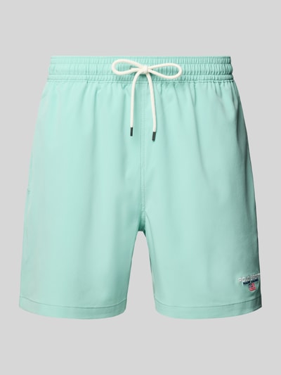 Polo Sport Relaxed Fit Badeshorts mit Label-Stitching Modell 'TRAVLER' Mint 1