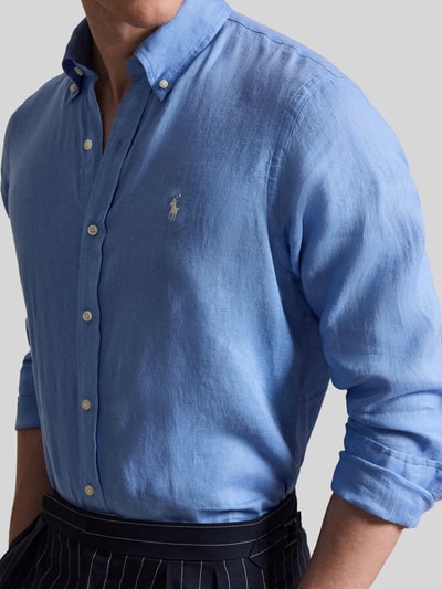 Polo Ralph Lauren Relaxed Fit Freizeithemd aus reinem Leinen Blau 3