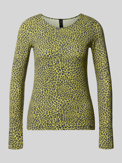 Marc Cain Longsleeve im Allover-Look mit Rundhalsausschnitt Apfel 2
