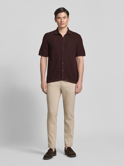 BOSS Relaxed Fit Freizeithemd aus reiner Baumwolle Modell 'NAPPO' Mittelbraun 1