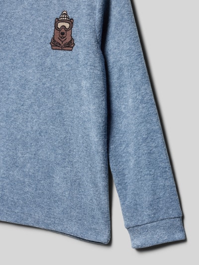 s.Oliver RED LABEL Regular fit shirt met lange mouwen en geborduurd motief Blauw gemêleerd - 2